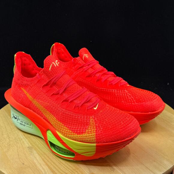 Men\'s 11.5 Nike Air Zoom Alphafly NEXT% 3 \'Bright Crimson Lime Blast\' FD8311-600 main image 9